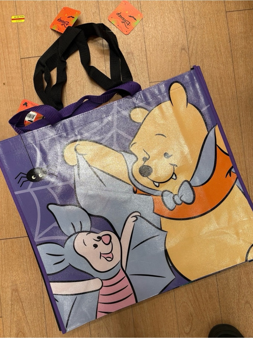 Disney Halloween Tote Bag with Winnie the Pooh & Piglet - Purple, Orange, Cream